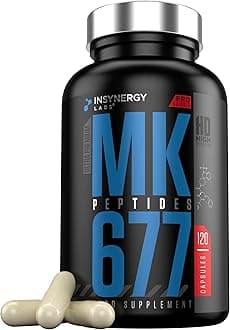 – MK-Peptides 677 100% Natural Formula HGH Supplement for Men – Muscle, Energy, Strength, High-Purity Arginine, Maca, Ashwagandha, Ornithine, Lysine, Glutamine, Glycine – 120 Vegan Capsules