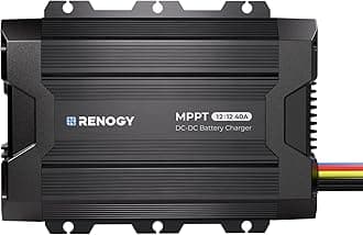 Renogy 40A DC-DC Battery Charger with MPPT Solar and Alternator Dual Power Input, for Flooded, Gel, AGM, and Lithium Battery