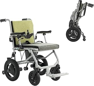Culver Artemis Pro Lightweight Foldable Electric Wheelchairs for Seniors - 2x250W Motor Power Wheelchair - Travel/User Friendly Electric Wheelchairs for Seniors, Long Range Electric Wheelchair, Green