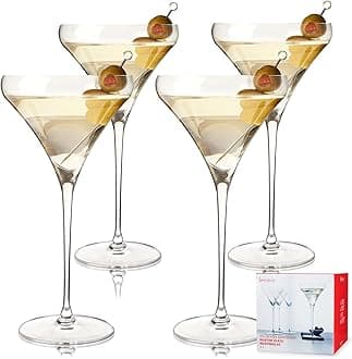 Spiegelau Willsberger Martini Glass - (Clear Crystal, Set of 4, 9.2oz. Capacity)
