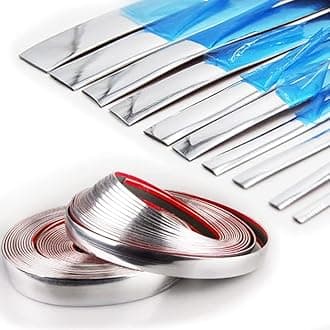 16Ft Chrome Silver Automotive Car Exterior and Interior Molding Trim Universal Bumper Window Door Body Side Decorative Strip Scratch-Proof (2-3/4 inch (70mm))