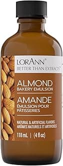 Almond Bakery Emulsion: True Essence, Ideal for Boosting Fruit Tones in Cakes, Cookies & Desserts, Gluten-Free, Keto-Friendly, Extract Substitute Essential for Your Kitchen, 4 Oz