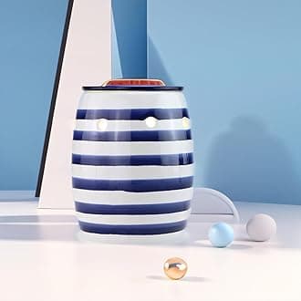 StarMoon Scentsy Wax Warmer for Home Décor, Electric Wax Warmer, No Flame, No Smoke, No Soot, Removable Dish, with One More Bulb (Blue&White)
