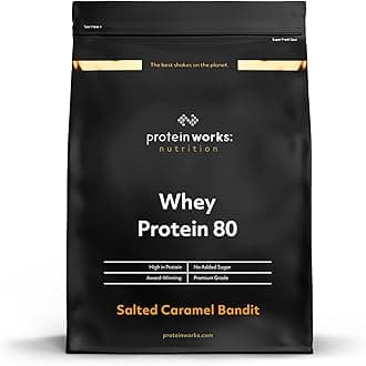 Protein Works - Whey Protein 80 Powder | Low Calorie Protein Shake | Whey Protein Shake | 57 Servings | Salted Caramel Bandit | 2kg