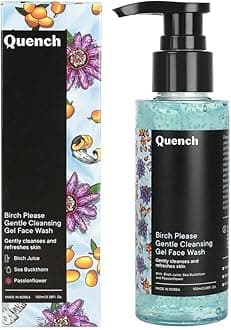 Quench Gentle Cleansing Gel Face Wash with Salicylic Acid & Birch Juice Enzymes | Gently Exfoliates with Biodegradable Beads for Smooth, Clear Skin | Brightens & Hydrates Skin | Made in Korea (100ml)