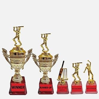 Sports Trophy for Cricket Tournament, Trophy for Winner,Runnerup,BestBowler,Best Batsman,Man of The Match