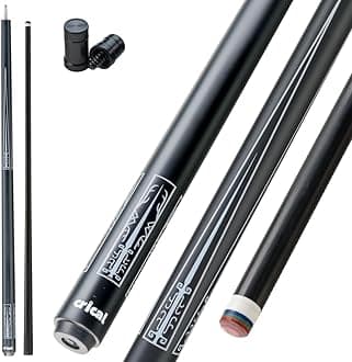 Carbon Fiber Pool Cue Stick 58" Billiard Cue Sticks Professional Low Deflection Pool Sticks with 3/8 * 8 Pin Joint and 12.5mm Tip