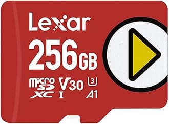 Lexar PLAY 256GB microSDXC UHS-I Memory Card, C10, U3, V30, A1, Full-HD Video, Up To 150MB/s, Expanded Storage for Nintendo Switch, Gaming Devices, Smartphones and Tablets (LMSPLAY256G-BNNNU)