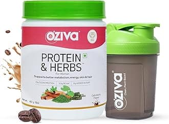 Protein & Herbs for Women (Cafe Mocha) I Manage Weight, Energy & Metabolism | Clean Protein, Shatavari, Green Tea I No Added Sugar, 1lbs + Shaker