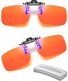 Clip on Flip up Polarized Lens For Prescription Glasses UV Protection Sunglasses (Clear lenses not Polarized)