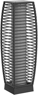 Grand Patio Outdoor Floor Lamp Solar Powered Lantern Waterproof Wicker Boho Deck Lights for Garden Porch Decor, Large Crossover