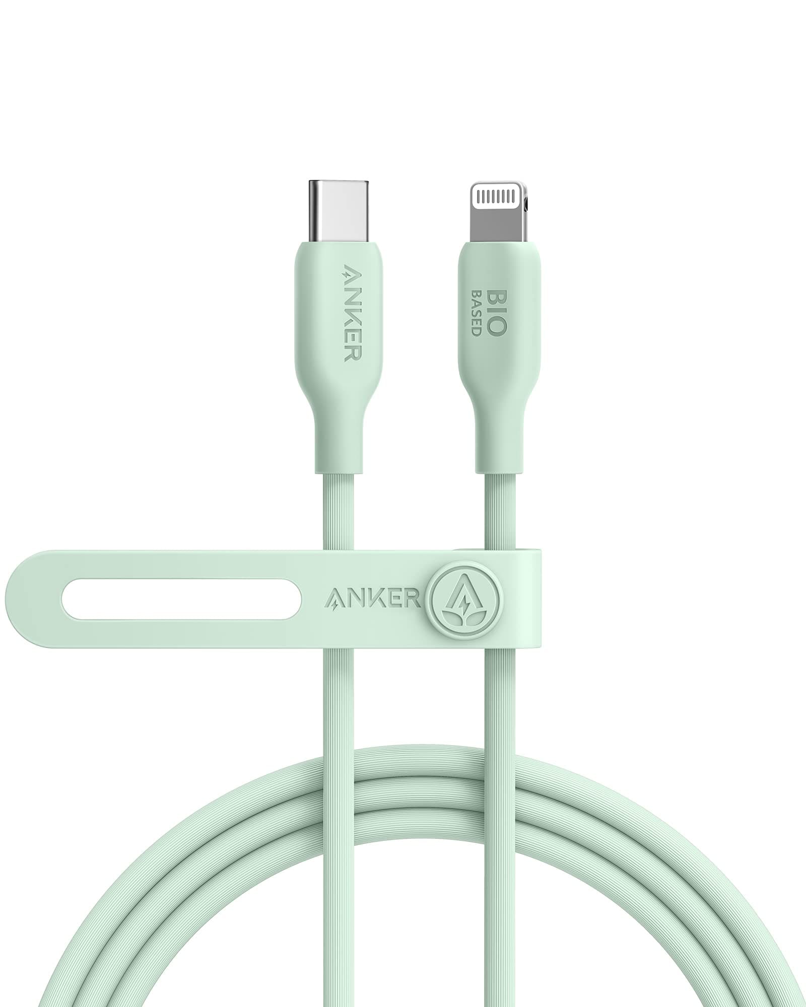 Anker USB-C to Lightning Cable, 6ft, MFi Certified, Bio-Based Fast Charging Cable for iPhone 14/14 Pro/14 Pro Max/13/13 Pro/12/11/X/XS/XR/8 Plus