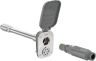 House Hydrant V2+ Frost Free Outdoor Faucet, Anti Siphon Valve with Quick Connect, Frost Proof Flush Wall Hose Bib, 10 inch Stem, 11-1/2 inch Install Depth, Slate Gray