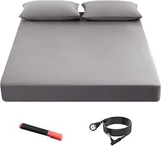 Grounding Fitted Sheets 90% Organic Cotton+10% Pure Silver Fiber, Grounded Sheets with Grounding Cord, Bed Grounding Kit for Healthy Sleep Therapy (Gray, Queen(60 * 80.2 * 15 inch))