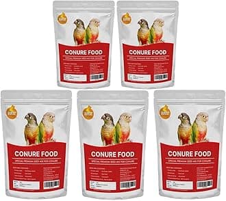 Boltz Best Bird Food for Conures, Natural and Healthy Premium Seed Mix for Conure Parrot, Daily Birds Treat for Conures, Complete Nutrition to All Life Stages (1 KG (Pack of 5))