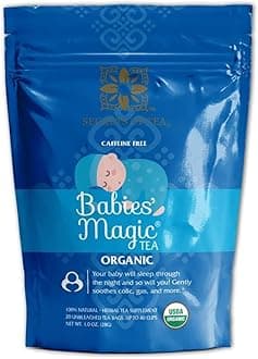 Secrets Of Tea Babies’ Magic Tea Baby Colic And Gas- USDA Organic Caffeine-Free Colic Calm Tea for Babies and Newborns - 80 Servings - 20 Count(1 Pack)