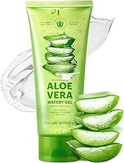Nature Republic Mild & Moisture Aloe Vera Watery Gel (TUBE) | Quick Hydration & Moisturizing, Fast-Absorbing Non-Sticky Texture, Aftersun Cooling Gel, Korean Skincare, All Skin Types