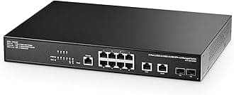 Binardat 8 Port 2.5G Web Managed Switch, with 2x10G RJ-45 Ethernet Ports, 2x10G SFP+ Port, 1 Console Port, Metal Multi-Gigabit Desktop/Rackmount Network Switch, (8x2.5G+4x10G Managed)