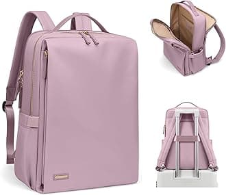 GOLF SUPAGS Stylish Laptop Backpack for Women Airline Approved Perfect for Work College and Travel Multi-Functional Casual Daypack Fits 14 Inch Notebook (Pinkish Purple)