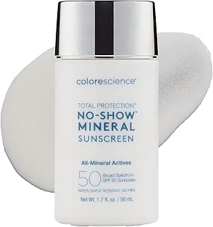 Total Protection No-Show Mineral Sunscreen SPF 50, 1.7oz, 100% Invisible all-mineral sunscreen for all skin tones & types
