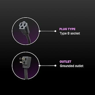 Xtricity 6 FT Heavy Duty Air Conditioner and Appliance Extension Cord, 14 Gauge, 15 Amp, ETL Listed, Grey (2 Pack)