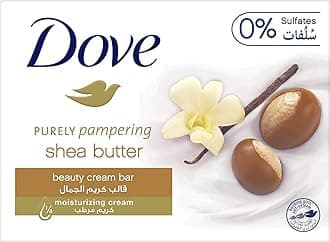 Pampering Beauty Cream Soap Bar, for all skin types, Shea Butter & Vanilla with ¼ moisturizing cream, 160g