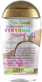 Ogx Coconut Miracle Oil Penetrating Hair Oil for Dry Hair, Extra Strength, 100 ml
