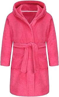 Boys Girls Bathrobe Soft Towel Hooded Robe Terry Cloth Cotton Bathrobe