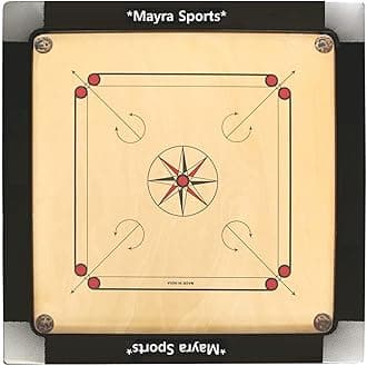 Mayra Sports & Fitness : Woodan Carrom Board Pakki Ply 3 In 1 Game (Full Size 36*36)