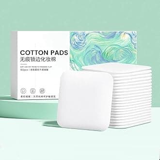 Square Cotton Pads, 180ct Premium Skin-Friendly 6x6cm Facial Pads, Textured & Lint-Free Makeup Remover Pads for Daily Skincare, Large Soft Cosmetic Squares (2.36"x2.36")