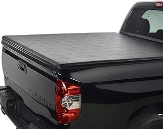 5.7Ft Waterproof Clamp On Top Mount Style Truck Bed Cover + Seal Strip for 2009-2018 Ram 1500,Soft Roll Up Truck Bed Tonneau Cover W/Lock for Ram 09-18 1500 10-18 2500 Pickup Fleetside Bed