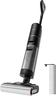 DREAME H12 PRO Wet Dry Vacuum Cleaner & Roller Brush Bundle, Cordless Vacuum and Mop Smart Floor Cleaner for Hard Floors, One-Step Edge to Edge Cleaning with Hot Air Drying