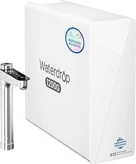 Waterdrop X12 Alkaline Mineral Reverse Osmosis System, NSF/ANSI 42&58&372 Certified, 1200 GPD, 11-Stage Filtration Tankless RO, 3:1 Pure to Drain, UnderSink, Smart Stainless Steel Faucet, BPA Free