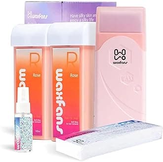 Waxfans Roll on Wax Kit, Wax roller,Waxing Kit for Women,Wax Kit for Hair Removal, Roll on Wax for Sensitive Skin, Wax Roller Kit for Hair Removal, Gift Waxing Kit