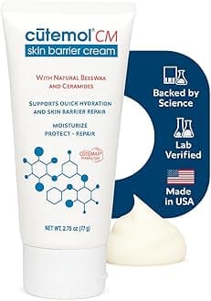 CM Emollient Cream - Natural Beeswax & Ceramides for Dry, Damaged Skin (2.75 oz)