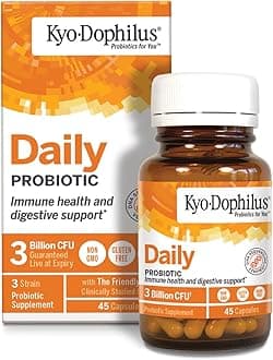 Kyolic Kyo-Dophilus Daily Probiotic, Immune Health & Digestive Support*, 45 Capsules