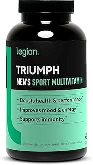 LEGION Triumph Men's Sport Vitamin - Complete Multivitamin for Men - Daily Vitamins for Men to Boost Health and Performance - Men's Multivitamin with 21 Vitamins & Minerals - 30 Servings