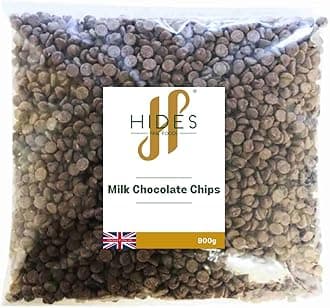 Milk Chocolate Chips -900g - GMO - Free - Suitable for Vegetarians - Baking - Desserts - Cookies - Ganache - Muffins - Cakesicles - Cakes - Cupcakes -Tempering - Chocolate Mocha