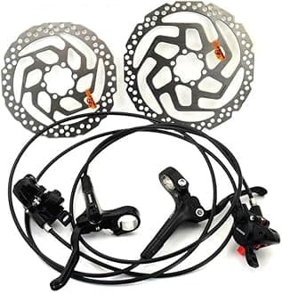 Shimano MT200 Hydraulic Disc Brake Set Front and Rear with 160mm RT56 Rotors 1000mm / 1600mm / 1650mm Pre Bled Brake Liines Complete