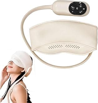 Electric Migraine Relief Cap Massager, Eye & Head Massager with 3 Heat Modes, Six Zone Massage, Hot Compress for Head and Eyes, Smart Temple Massager Sleep Aid, Relaxation (A)