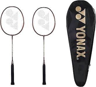 Badminton Racket - Set of 2 Carbon Professiona Premium Lightweight with High-Durability Racket Perfect for Competitive P Racquet with Full Cover.