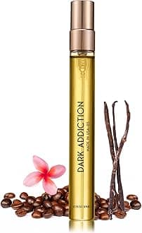 PUREMAOR Pheromones Perfumes for Women, Inspired by B-lack 0pium by Y/S.L,Warm-Sweet Gourmand Scent with Coffee,Vanilla,White Florals,Enhanced Scents Pheromone Perfume Oil,0.34 fl Travel Size(No.91)