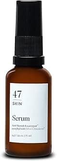 47 Skin | Hydrating Face Serum with Silver Chitoderm for ALL Skin Types | Clears Acne, Prevents & Heals Breakouts & Blemishes, Repairs Scars | Moisturises and Nourishes For Smooth Skin | 30ml