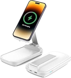 3 in 1 Wireless Charger,Wireless Charging Station for Apple,10000mAh Power Bank,Portable Charger with LED Display,20W Magnetic Fast Charging Stand for iPhone16/15/14/13/12 All Series & AirPods& iWatch