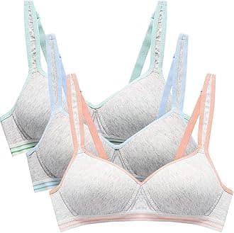Phennie's Big Girls Training Bras Slim Soft Cup Hasp Teen Small Vest Design Wireless Bra