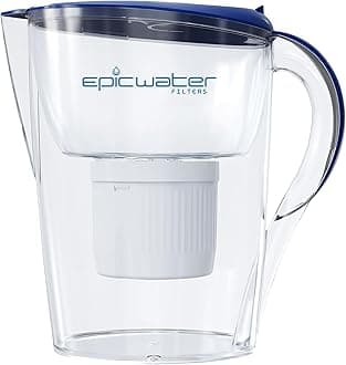 Epic Pure | Water Filter Pitchers for Drinking Water | 10 Cup | 150 Gallon Long Last Filter | BPA Free | Removes Fluoride, Chlorine, Lead | Water Purifier | Water Purification | Filter Pitcher Large