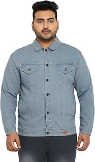 Urbano PlusMen's Regular Fit Washed Full Sleeve Denim Jacket
