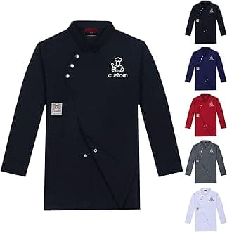 Custom Chef Coat Men Women Personalized Text/Logo Embroidered Shirt Chef Jackets Personalized Work Jacket Shirt Uniform
