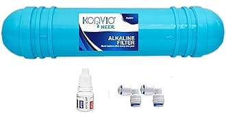 KONVIO NEER Alkaline Water In-Line Filter, Long Life-Time and Natural Rock for all Type of Water Filter & Purifiers, 4 Pieces