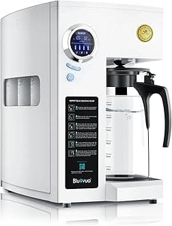 - Bluevua RO100ROPOT Countertop Reverse Osmosis Water Filter System, Portable RO Filtration with Remineralization, No Installation, WQA Certified - ROPOT, 5-Stage RO